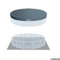 Каркасный бассейн Intex 26724 +фильтр-насос, лестница, тент, подстилка (457х107) 26724
