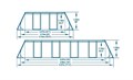 Прямоугольный каркасный бассейн Bestway 56670 + насос, лестница, тент  (488х244х122) 56670