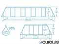 Прямоугольный каркасный бассейн Bestway 56670 + насос, лестница, тент  (488х244х122) 56670