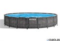 Intex 26744 / Каркасный бассейн Greywood Prism Frame +фильтр-насос (5678 л/ч)+лестница+тент+подстилка (549х122см) 26744