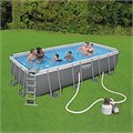 Bestway 56466 / Прямоугольный каркасный бассейн/ 549х274х122 см + песч.фил.-насос, лестница, тент 56466