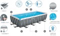 Bestway 56466 / Прямоугольный каркасный бассейн/ 549х274х122 см + песч.фил.-насос, лестница, тент 56466