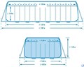 Intex 26364 / Каркасный бассейн / 732х366х132см / Ultra XTR Rectangular Frame+песочный фильр 7900 л/ч, лестница, тент, подстилка 26364