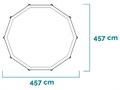Intex 28242 / Круглый каркасный бассейн (457х122см) + фильтр-насос, лестница, тент, подстилка 28242