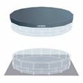 Intex 28242 / Круглый каркасный бассейн (457х122см) + фильтр-насос, лестница, тент, подстилка 28242