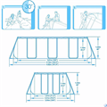 Bestway 56456 / Каркасный бассейн / 412х201х122см + фильтр-насос, лестница 56456