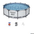 Круглый каркасный бассейн Steel Pro MAX Bestway 56418 +насос фильтр, лестницы (366х100) 56418