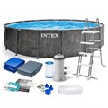 Intex 26742 / Каркасный бассейн Intex Greywood Prism Frame / 457х122см / + фильтр-насос (3785 л/ч)+лестница+тент+подстилка 26742