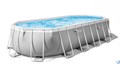 Intex 26796 / Овальный каркасный бассейн / 503х274х122 / Prism Frame Oval  + фильтр-насос, лестница, тент, настил 26796