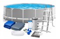 Каркасный бассейн Prism Frame Intex 26726 + фильтр-насос,лестница,тент,подстилка (457х122см) 26726