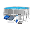 Каркасный бассейн Prism Frame Intex 26726 + фильтр-насос,лестница,тент,подстилка (457х122см) 26726