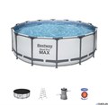 Каркасный бассейн Steel Pro Max Bestway 5612X + насос-фильтр, лестница, тент (427х122) 5612X