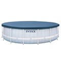 Intex 26746 / Каркасный бассейн / 488х122см / Prism Frame + фильтр-насос 5678лч, лестница, тент, подстилка 25234