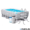 Каркасный бассейн Intex 26784 + фильтр-насос, лестница (300х175х80см) 26784
