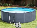 Каркасный бассейн Sequoia Spirit / Graphite Gray Panel Intex 26384 + песочн.фил, лестница, тент, подстилка (478х124) 26384