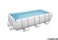 Прямоугольные каркасные бассейн на опорах BestWay 56442 + песчаный насос, лестница (404х201х100) 56442