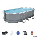 Bestway 56710 / Каркасный бассейн на опорах / 549х274х122 см + фильтр-насос, лестница, тент 56710
