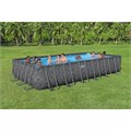 Bestway 561KG / Каркасный прямоугольный бассейн - "APX" 365  /732х366х132см / + песч.фил-нас, лестн, тент, полисферы 24931