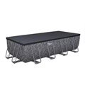 Bestway 561KG / Каркасный прямоугольный бассейн - "APX" 365  /732х366х132см / + песч.фил-нас, лестн, тент, полисферы 24931