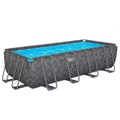 Bestway 561KG / Каркасный прямоугольный бассейн - "APX" 365  /732х366х132см / + песч.фил-нас, лестн, тент, полисферы 24931