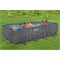 Bestway 561KG / Каркасный прямоугольный бассейн - "APX" 365  /732х366х132см / + песч.фил-нас, лестн, тент, полисферы 24931