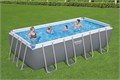 Bestway 56671 / Прямоугольный каркасный бассейн / 488х244х122 см / песочный фильтр-насос, лестница, тент 56671