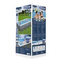 Bestway 56671 / Прямоугольный каркасный бассейн / 488х244х122 см / песочный фильтр-насос, лестница, тент 56671