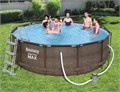 Каркасный бассейн на опорах Ротанг Deluxe Set Bestway 56709 + фильтр-насос, лестница (366х100см) 56709