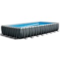 Intex 26374 / Прямоугольный каркасный бассейн / 975x488x132 / Ultra XTR Rectangular Frame  песочный фильтр 10500 л/ч, тент, подстилка, лестница 26374