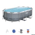 Каркасный бассейн на опорах Power Steel Bestway 56620 + фильтр-насос, лестница ( 427х250х100) 56620