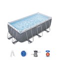 Bestway 56722 / Прямоугольный каркасный бассейн  412х201х122 см + фильтр-насос, лестница 56722