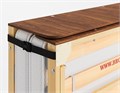 Раскладушка деревянная 200x90 см, на ламелях, нагрузка  150 кг, Основа сна MAX / цвет ОРЕХ 21001