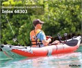 Надувная лодка / байдарка Excursion Pro K1 Intex 68303 + насос и весла (305х91 см) 68303