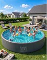 Надувной SUP-бассейн IPOOLGO 300 х 130 см / песочный фильтр, лестница, переходники, песок / 3012PRO 25331