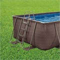 Каркасный бассейн прямоугольный / 549х274х132см / Laguna Vista Р20-2052-S + песочный фильтр-насос 220В, лестница, настил, тент, набор для чистки DELUXE, скиммер P20-2052-S