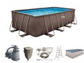 Каркасный бассейн прямоугольный / 549х274х132см / Laguna Vista Р20-2052-S + песочный фильтр-насос 220В, лестница, настил, тент, набор для чистки DELUXE, скиммер P20-2052-S