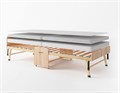Раскладушка деревянная 200x90 см, на ламелях, нагрузка  150 кг, Основа сна MAX / цвет ДУБ 21005-1