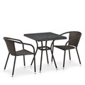 Комплект плетеной мебели T282BNT/Y137C-W53 Brown 2Pcs 25408