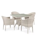 Комплект плетеной мебели T190B/Y350A-W85-90x90 Latte 4Pcs 25562