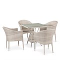 Комплект плетеной мебели T706/Y350-W85 4Pcs Latte 25468