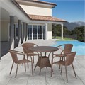 Комплект плетеной мебели T197AT/Y137C-W56 Light brown 4Pcs 25457