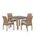 Комплект плетеной мебели T257B/Y379B-W65 Light Brown (4+1) 25477
