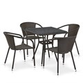 Комплект плетеной мебели T282BNT/Y137C-W53 Brown 4Pcs 25448