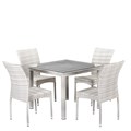Комплект плетеной мебели T257C/Y380-W85-90x90 4Pcs Latte 25480