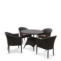 Комплект мебели из иск. ротанга T197ANS/Y350A-W53 Brown (4+1) 25489