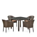 Комплект плетеной мебели T257A/Y350A-W53 Brown 4Pcs 25483