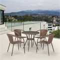 Комплект плетеной мебели T282ANT/Y137C-W56 Light Brown 4Pcs 25447