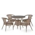 Комплект плетеной мебели Лион-1B T220CT/Y32-W56 Light brown (4+1) 25470