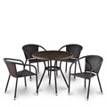 Комплект плетеной мебели T282ANT/Y137C-W53 Brown (4+1) 25430