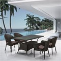 Обеденный комплект плетеной мебели T198A/Y79A-W53 4 Pcs Brown (4+1) 25615